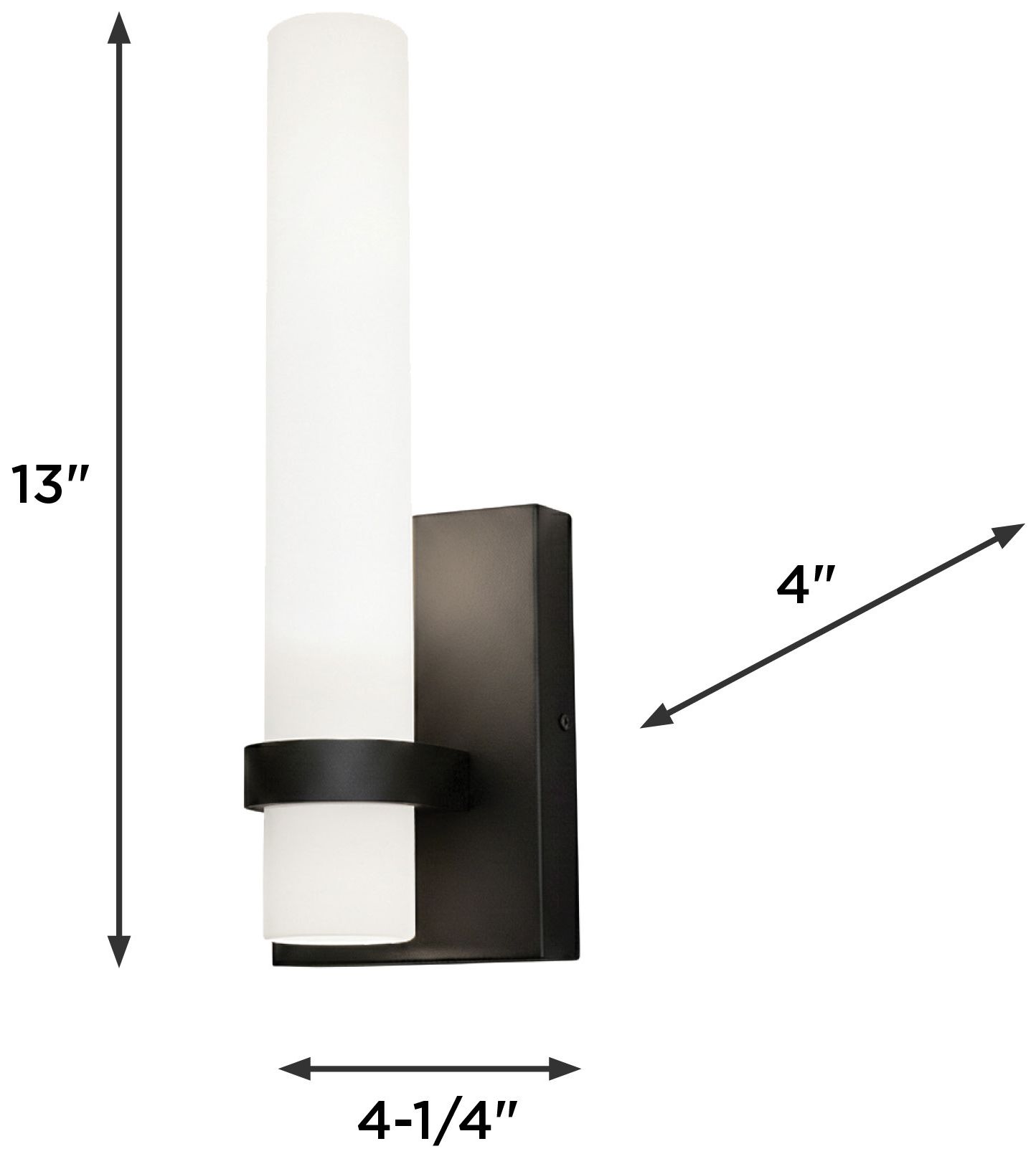 Miami 13" High Black LED Sconce