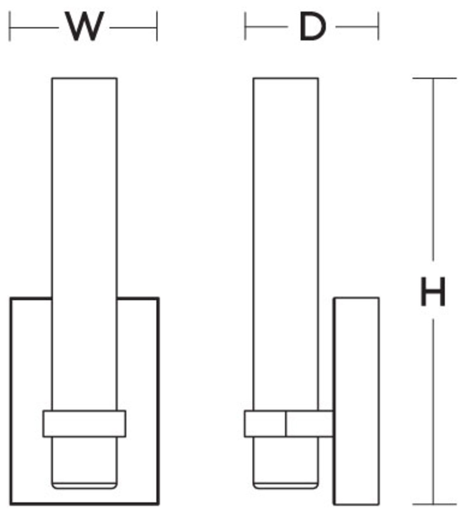 Miami 13" High Black LED Sconce