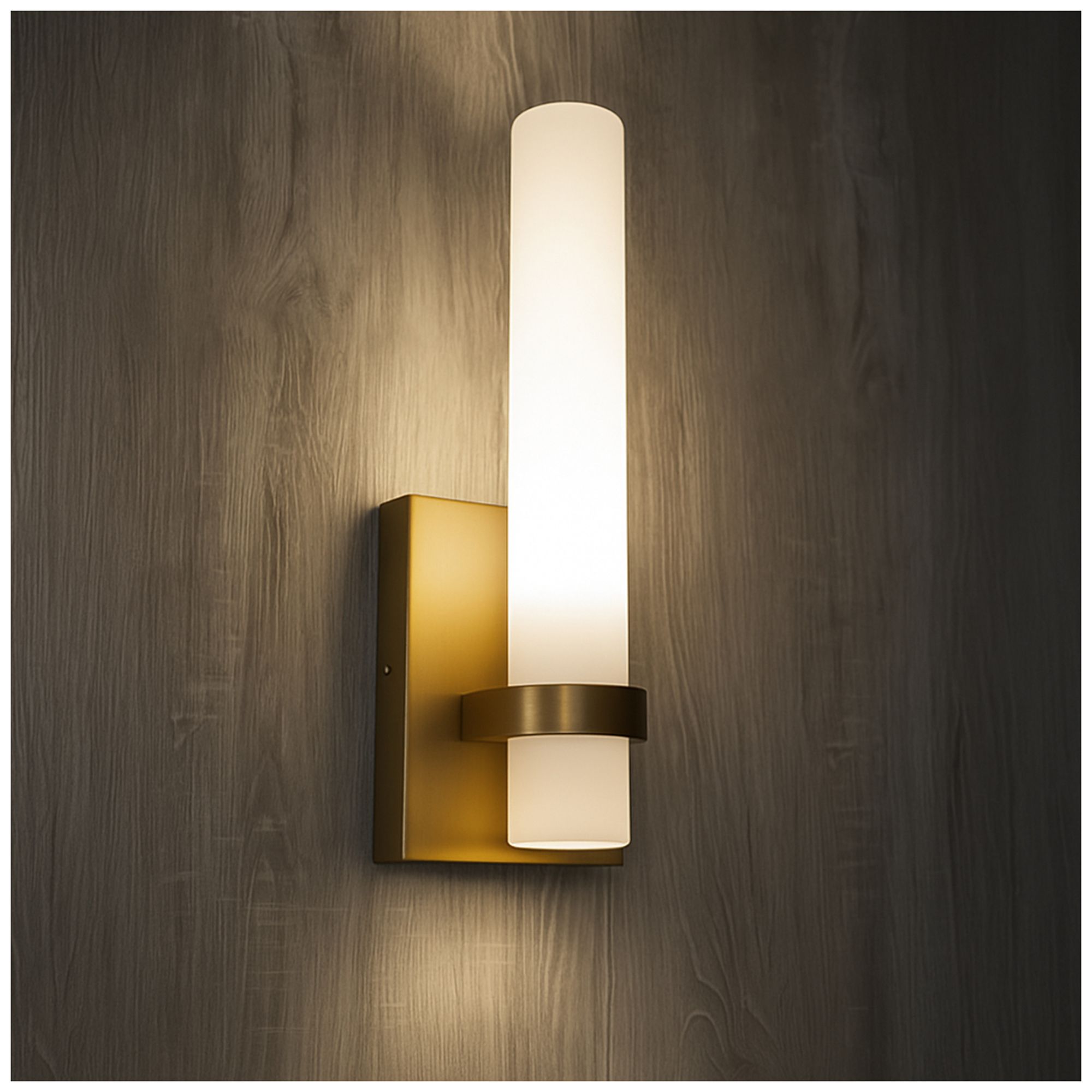 Image 5 Miami 13" High Light Antique Brass LED Sconce more views