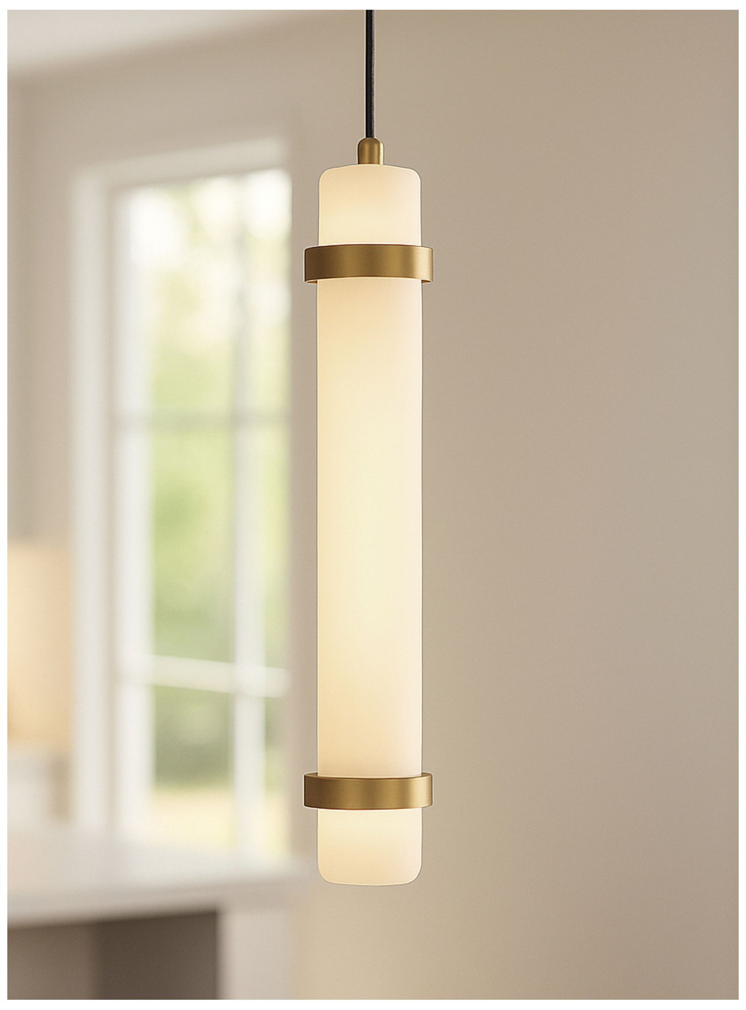 Image 5 Miami 15" High Light Antique Brass LED Pendant more views