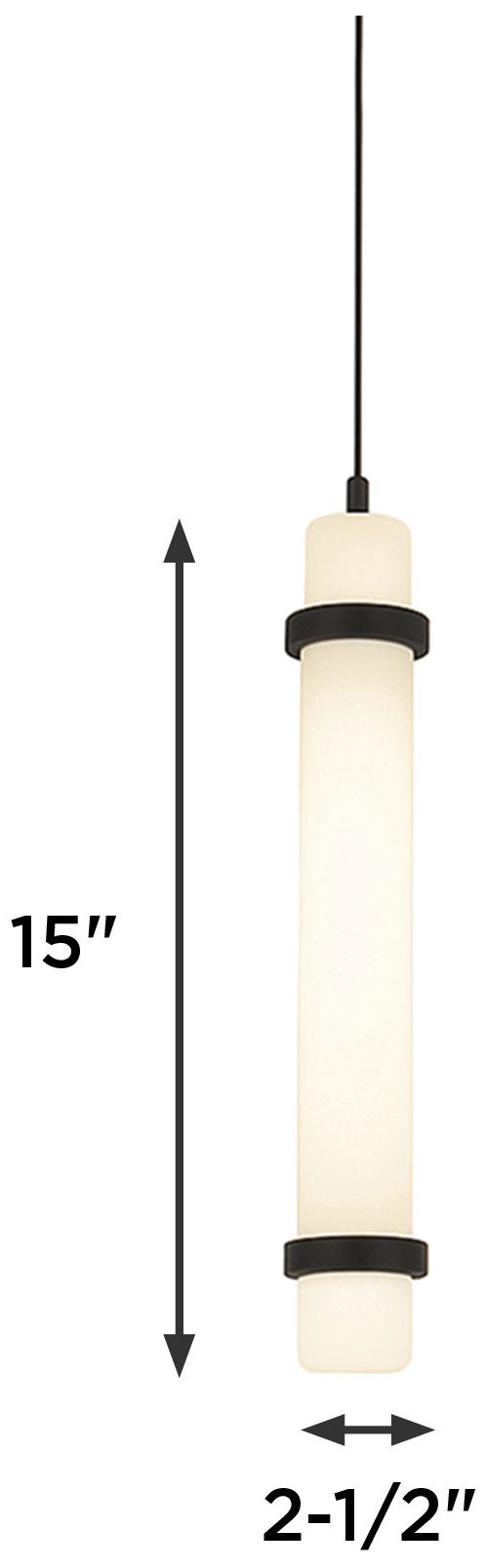 Miami 15" High Polished Chrome LED Pendant