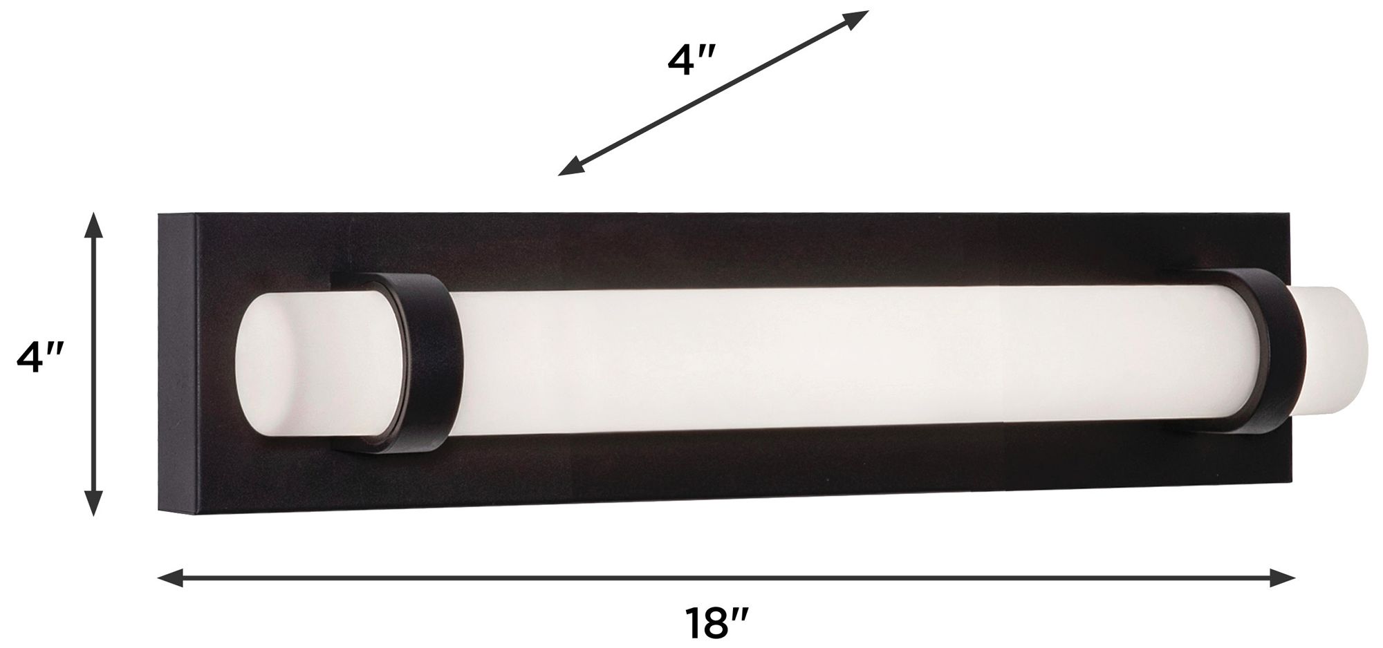 Miami 18" Wide Black LED Vanity