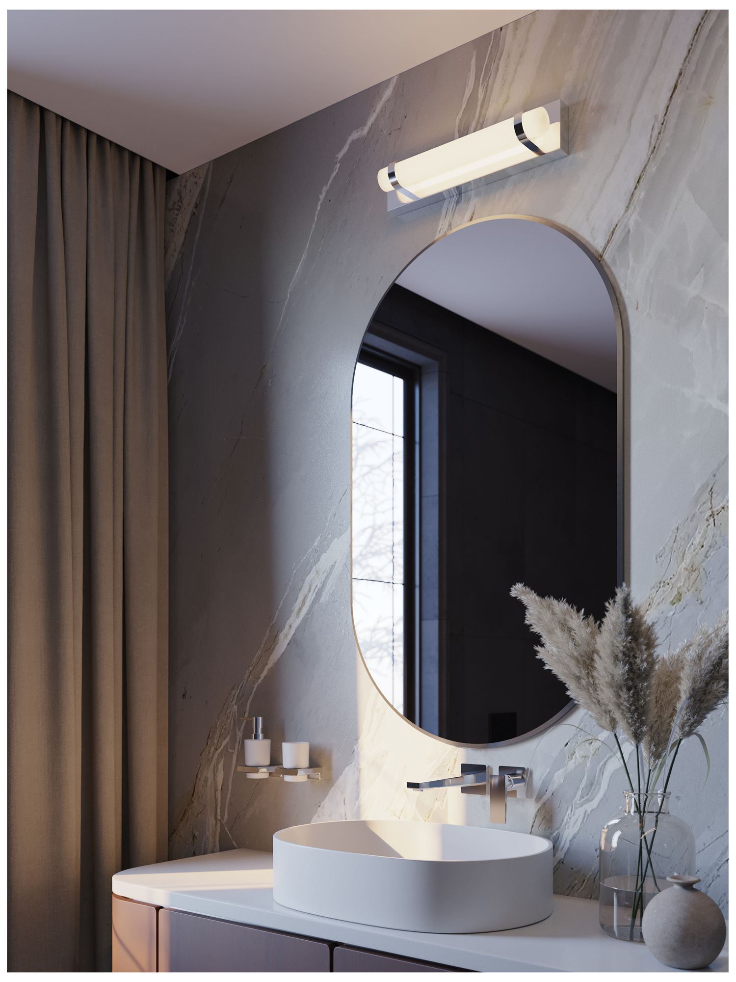 Image 3 Miami 18" Wide Polished Chrome LED Vanity more views