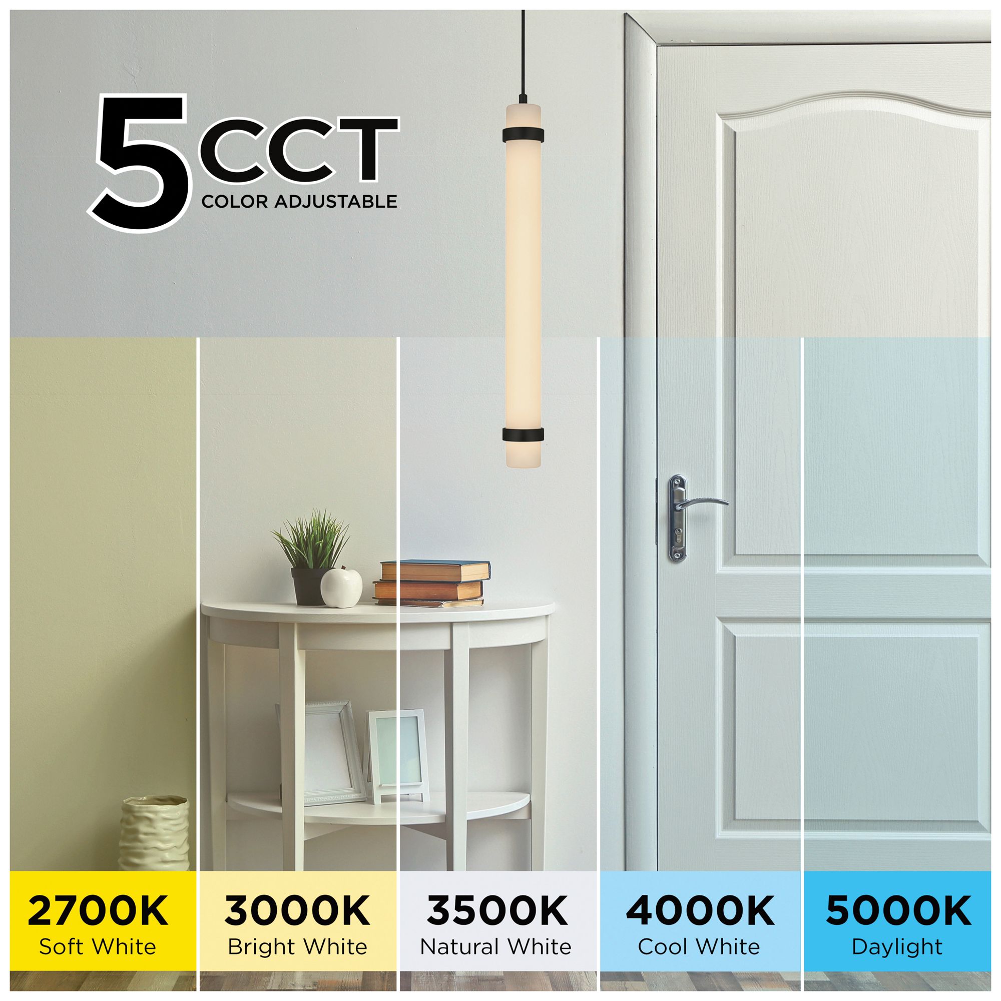 Image 6 Miami 24" High Black LED Pendant more views