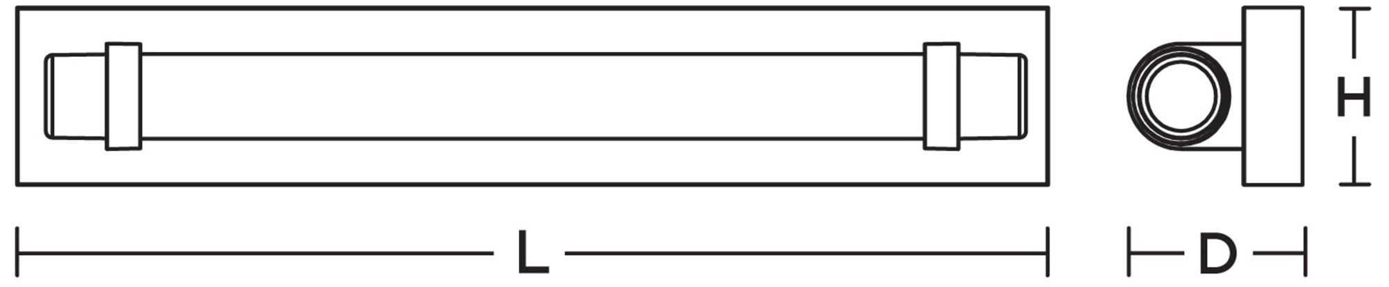 Miami 24" Wide Light Antique Brass LED Vanity