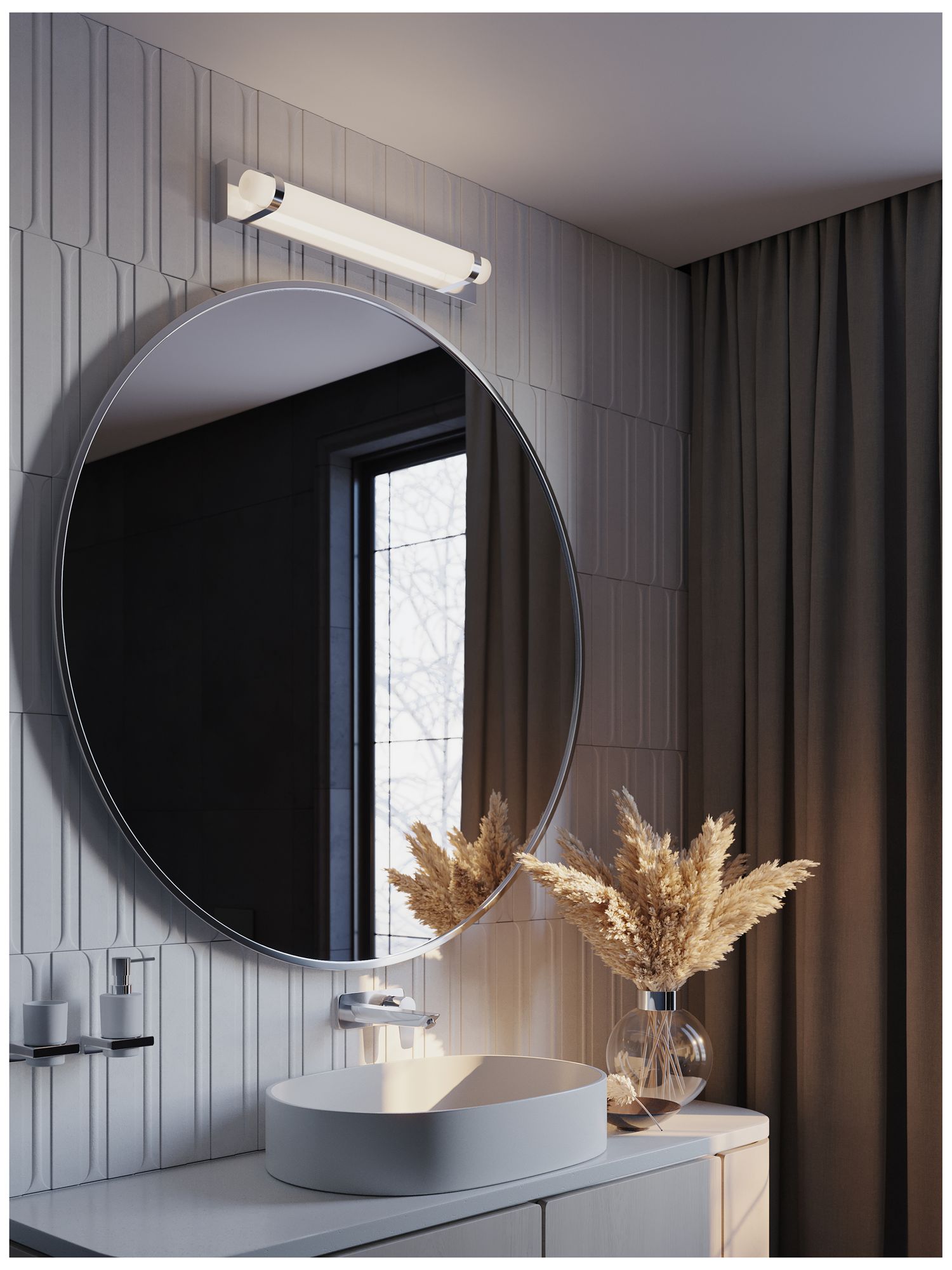 Image 3 Miami 24" Wide Polished Chrome LED Vanity more views