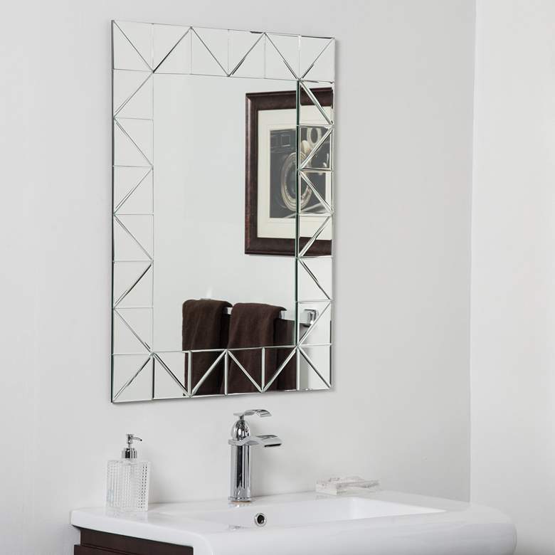 Image 1 Miami 31 1/2" x 23 1/2" Rectangular Frameless Wall Mirror