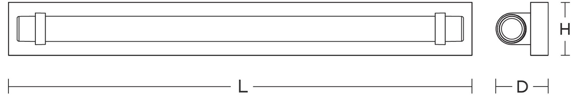 Miami 36" Wide Light Antique Brass LED Vanity