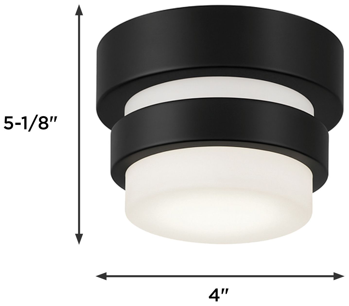 Image 7 Miami 5" Wide Light Antique Brass LED Flush Mount more views