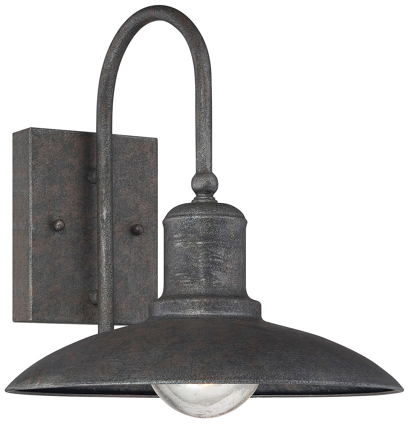 Image 2 Mica 1-Light Outdoor Wall Lantern in Artisan Rust more views