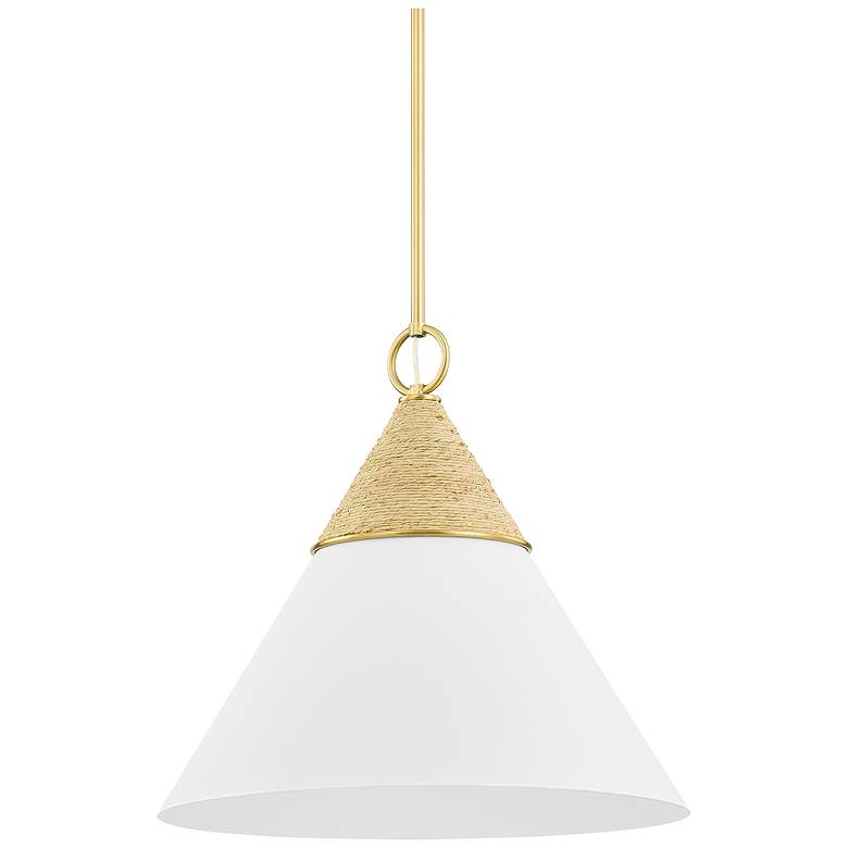 Image 3 Mica Aged Brass 1 Light Pendant