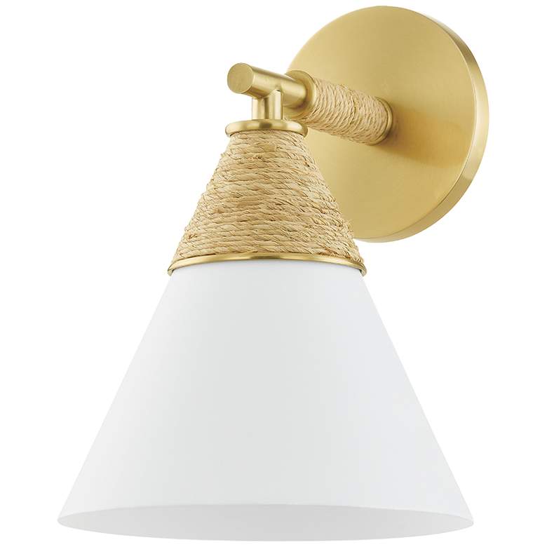 Image 2 Mica Aged Brass 1 Light Wall Sconce