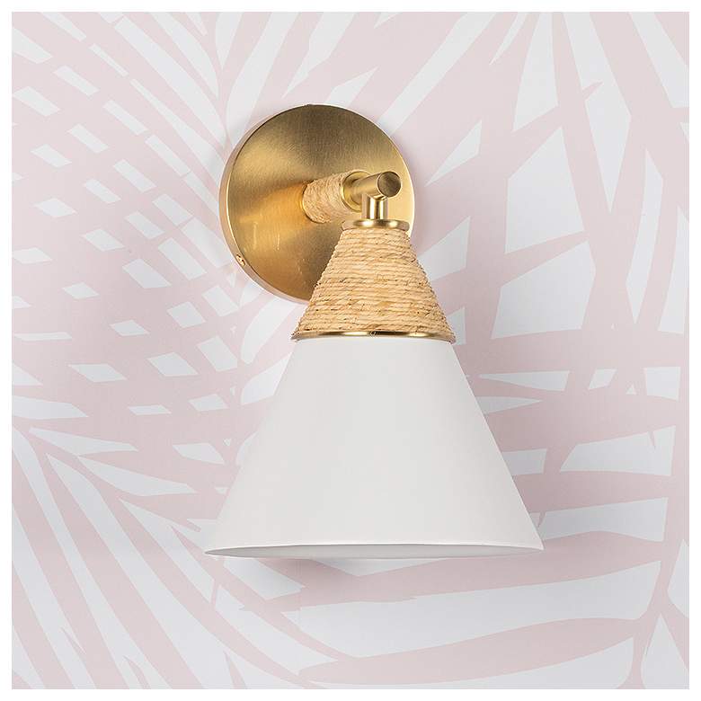 Image 1 Mica Aged Brass 1 Light Wall Sconce
