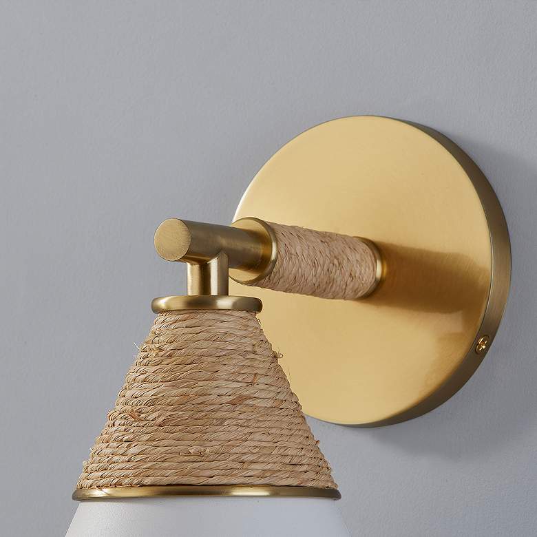 Image 4 Mica Aged Brass 1 Light Wall Sconce more views