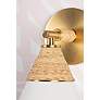 5_Mica Aged Brass 1 Light Wall Sconce more views