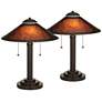 2_Mica Mission-Style 18 1/2" High Desk Lamps - Set of 2