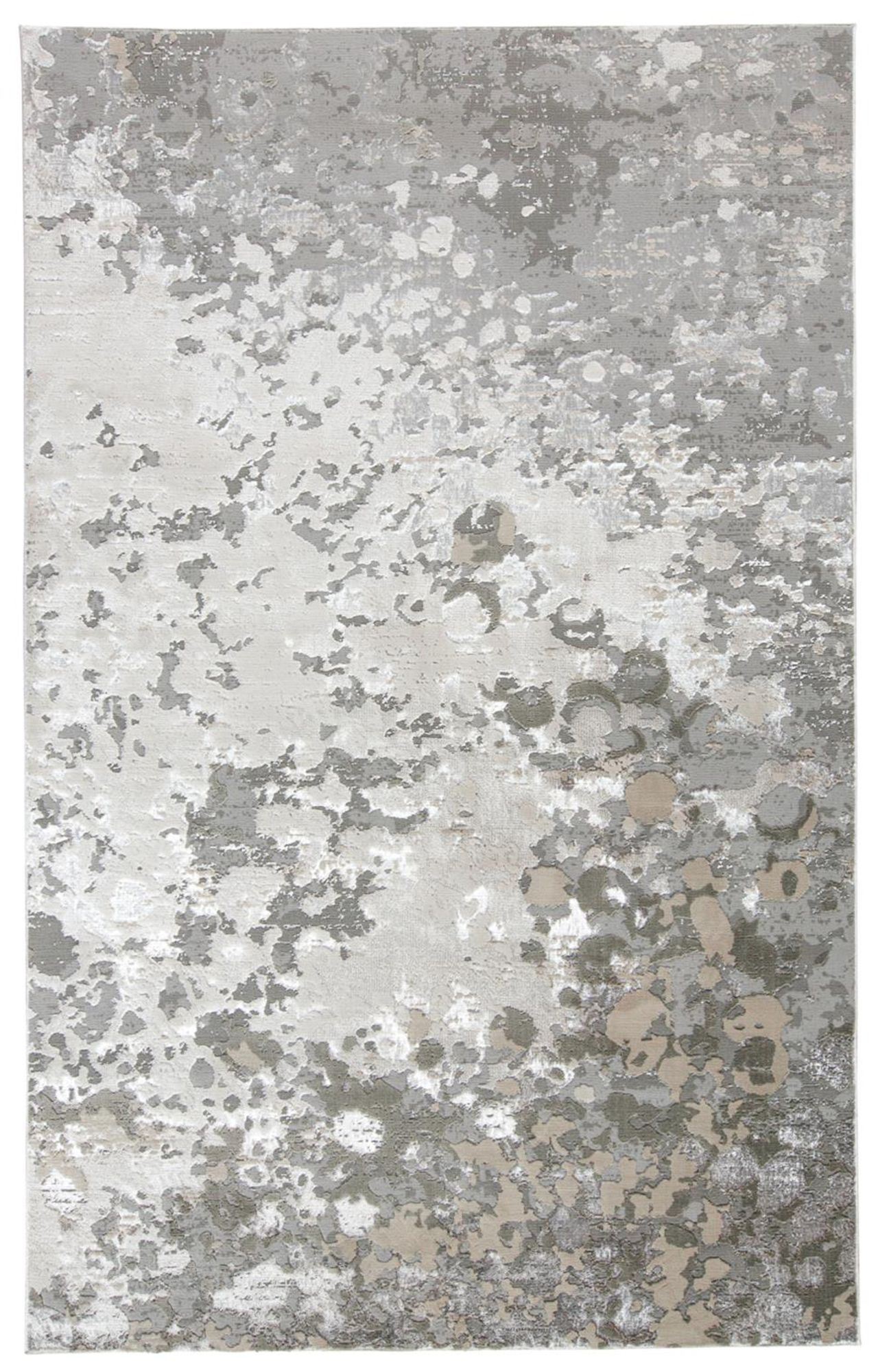 Thumbnail2 of Micah 6943336 1'8"x2'10" Silver and Ivory Metallic Fluid