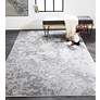 Micah 6943336 5&#39;x8&#39; Silver and Ivory Metallic Fluid Area Rug