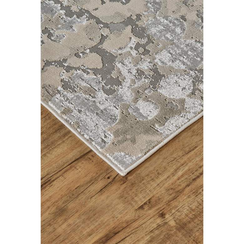 Micah 6943336 5&#39;x8&#39; Silver and Ivory Metallic Fluid Area Rug more views