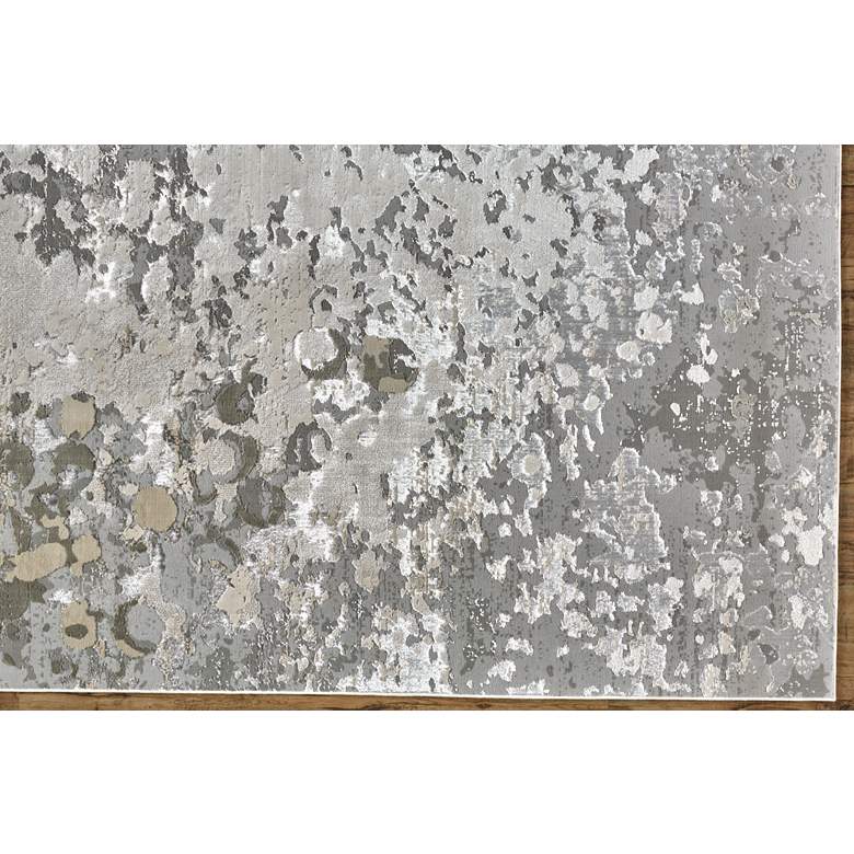 Image 7 Micah 6943336 5&#39;x8&#39; Silver and Ivory Metallic Fluid Area Rug more views