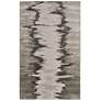 Micah Abstract Indoor Gray Area Rug 39LQF 3'-11" x 6'