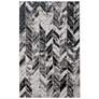 Micah Chevron Indoor Black Area Rug 3048F 5' x 8'