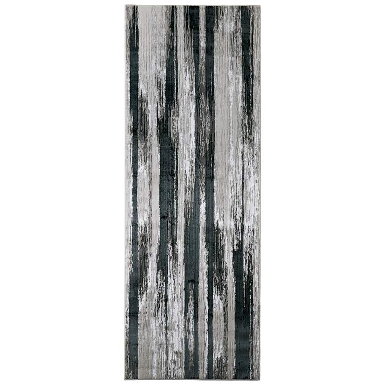 Image 1 Micah Modern Abstract Soft Indoor Black Area Rug 3338F