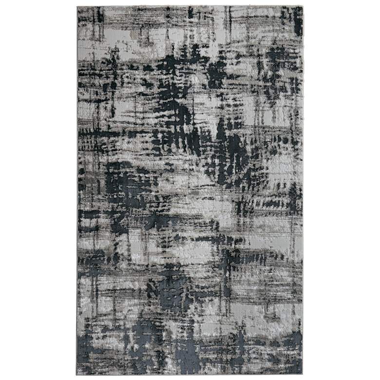 Image 1 Micah Modern Abstract Soft Indoor Black Area Rug 3339F