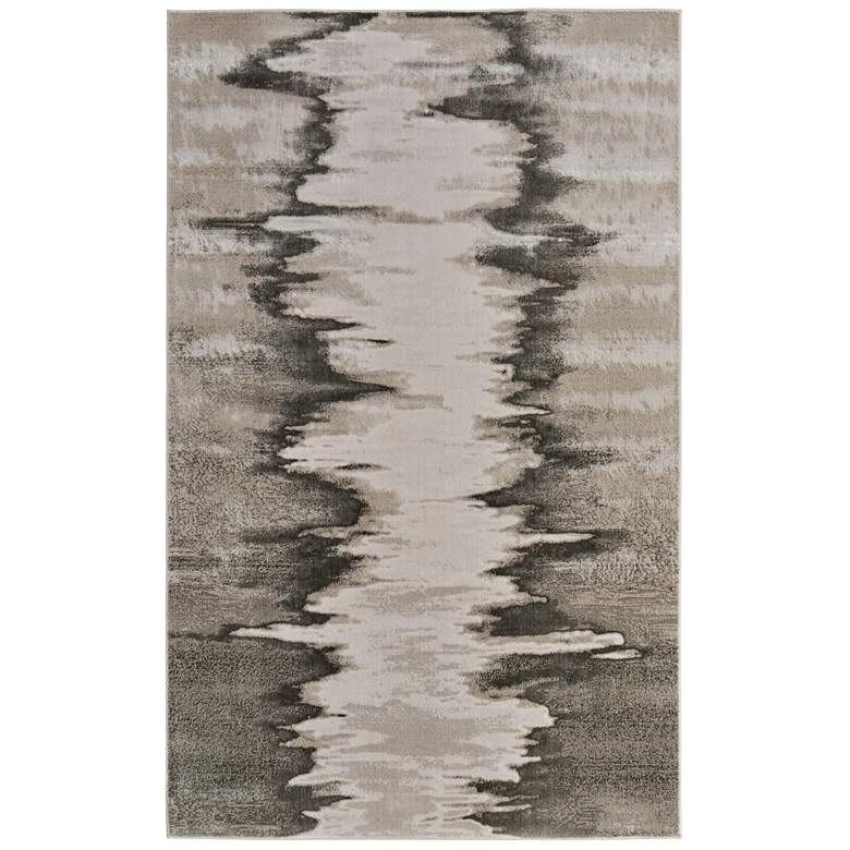 Image 1 Micah Modern Abstract Soft Indoor Gray Area Rug 39LQF