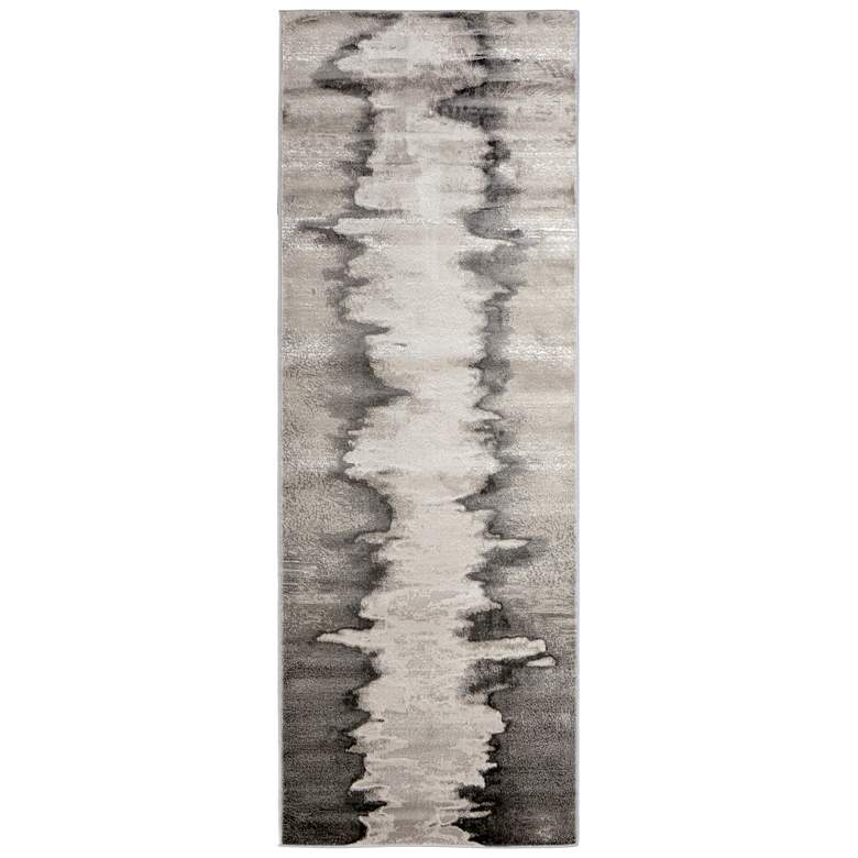Image 1 Micah Modern Abstract Soft Indoor Gray Area Rug 39LQF