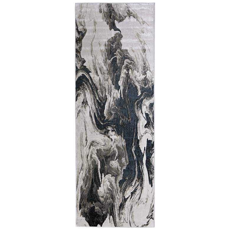 Image 1 Micah Modern Abstract Soft Indoor Ivory Area Rug 39LPF