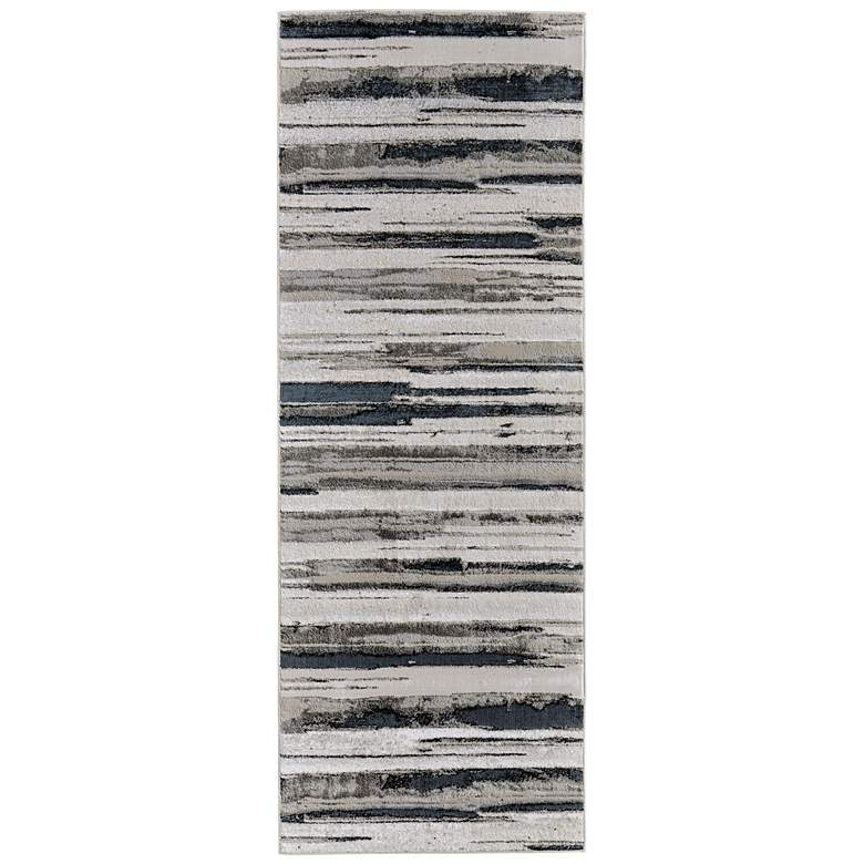 Image 1 Micah Modern Abstract Soft Indoor Silver Area Rug 3049F