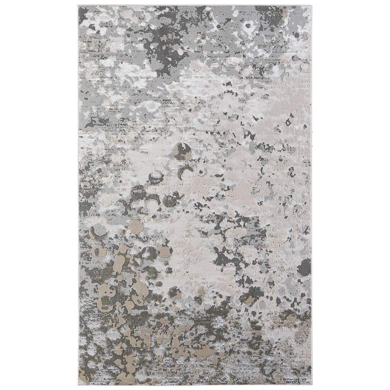 Image 1 Micah Modern Abstract Soft Indoor Silver Area Rug 3336F