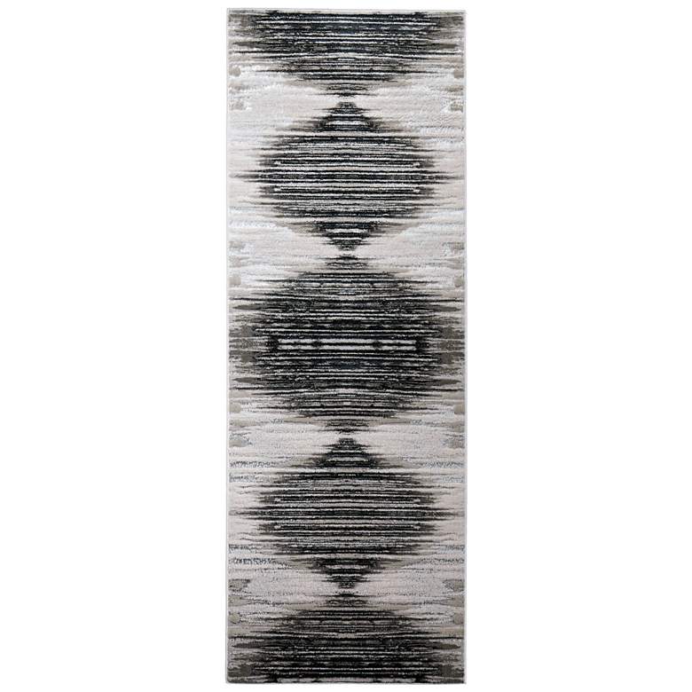 Image 1 Micah Modern Diamond Soft Indoor Black Area Rug 39LRF