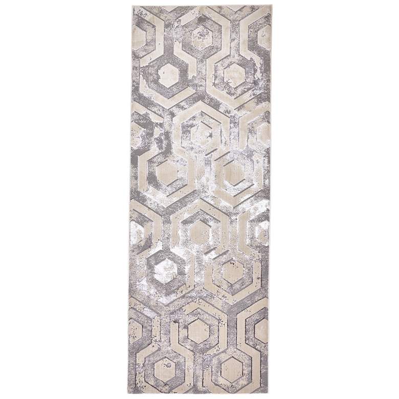 Image 1 Micah Modern Distressed Soft Indoor Gray Area Rug 3046F
