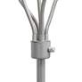 Micah Silver 5 Light Floor Lamp with Blue White Gray Shade