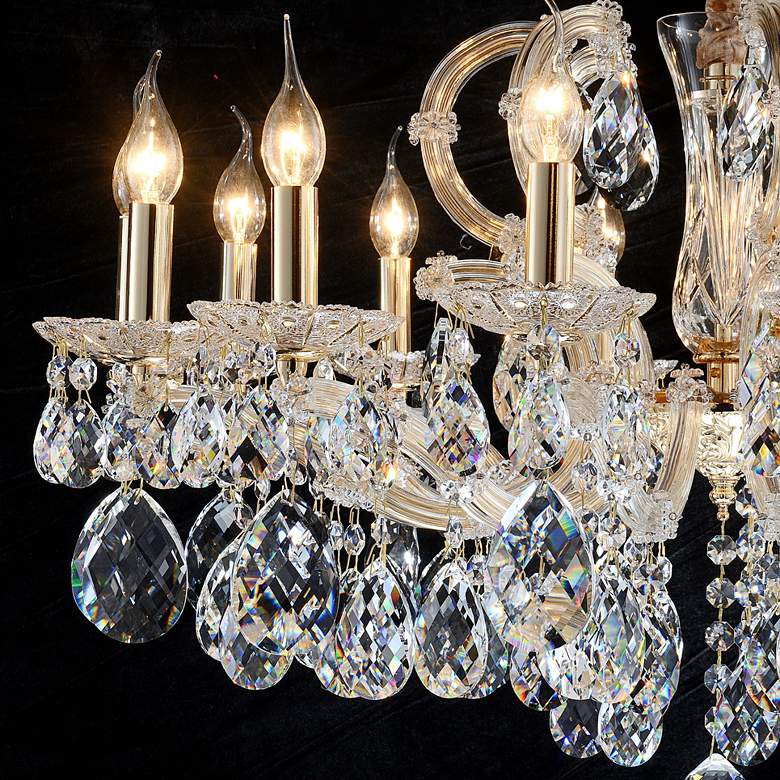 Image 2 Michael Amini Portola II 32 1/4 inch Wide 14-Light Gold Crystal Chandelier more views