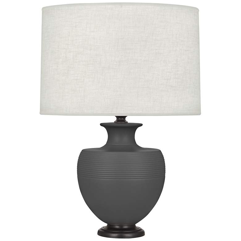 Image 1 Michael Berman Atlas 25 1/4" Bronze and Ash Ceramic Table Lamp