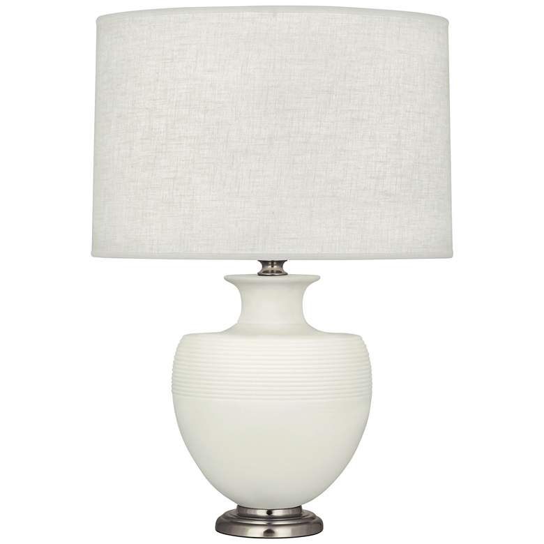 Image 1 Michael Berman Atlas Nickel and Lily Ceramic Table Lamp
