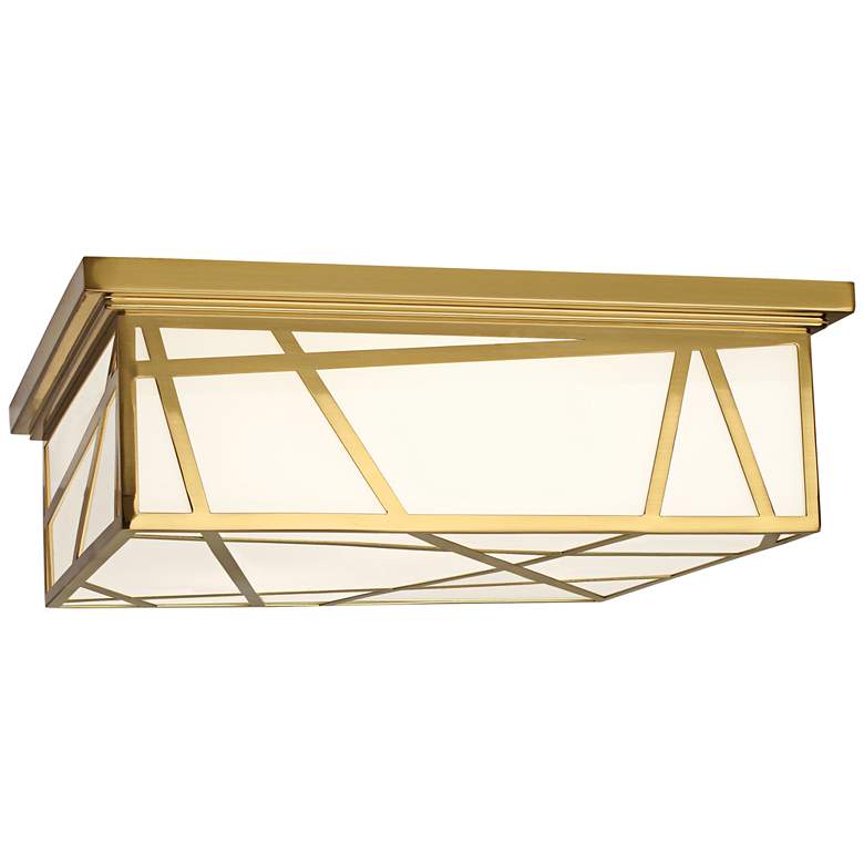 Image 1 Michael Berman Bond 17 1/2" Wide Modern Brass Ceiling Light