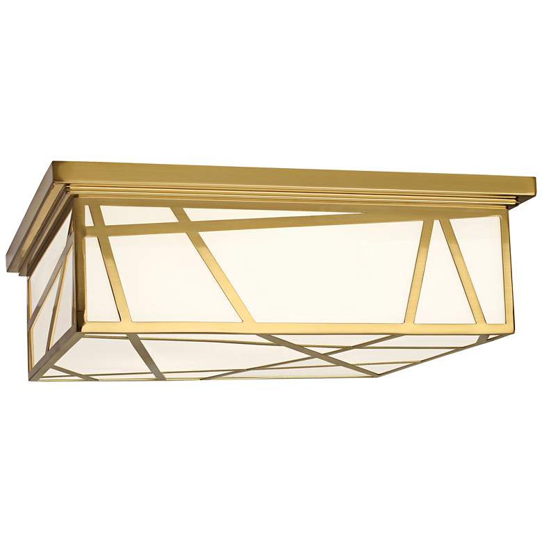 Image 1 Michael Berman Bond 17 1/2 inch Wide Modern Brass Ceiling Light