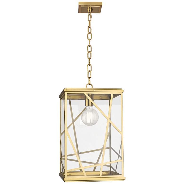 Image 1 Michael Berman Bond 19 3/4"H Brass Outdoor Hanging Light