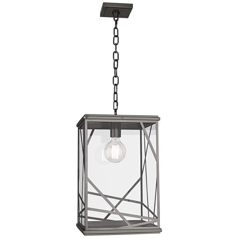 Image 1 Michael Berman Bond 19 3/4 inchH Nickel Outdoor Hanging Light