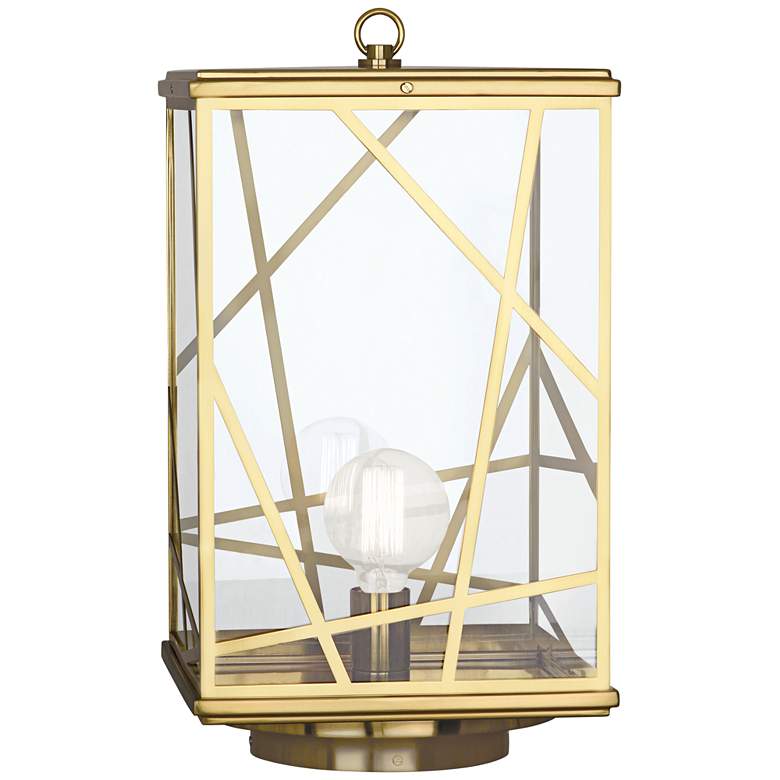 Image 1 Michael Berman Bond 22 1/2"H Modern Brass Outdoor Post Light
