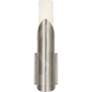 2_Michael Berman Brut 16.5"H Nickel Wall Sconce w/ Frosted White Glass S more views