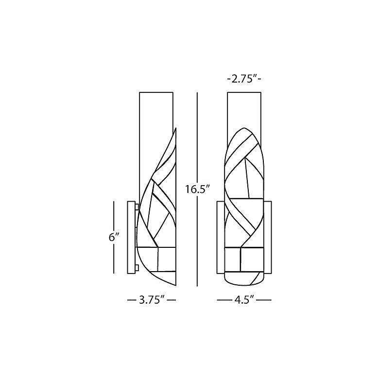 Image 3 Michael Berman Brut 16.5"H Nickel Wall Sconce w/ Frosted White Glass S more views