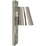 3_Michael Berman Brut 16"H Polished Nickel Wall Sconce With Metal Shade more views