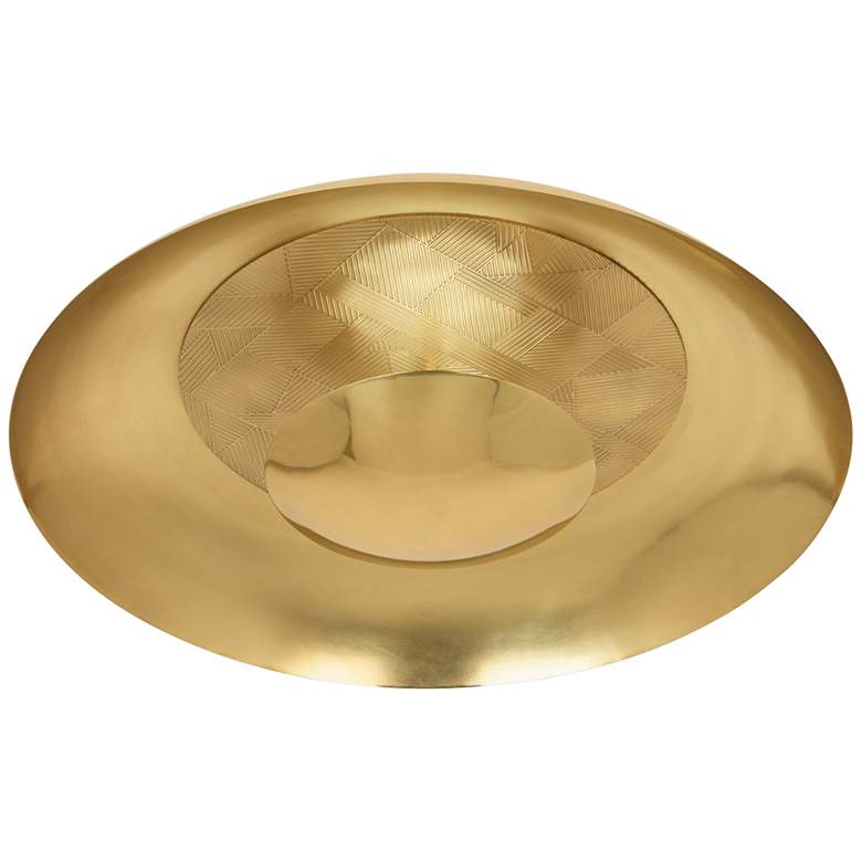 Image 1 Michael Berman Brut 17 3/4" Wide Modern Brass LED Ceiling Light