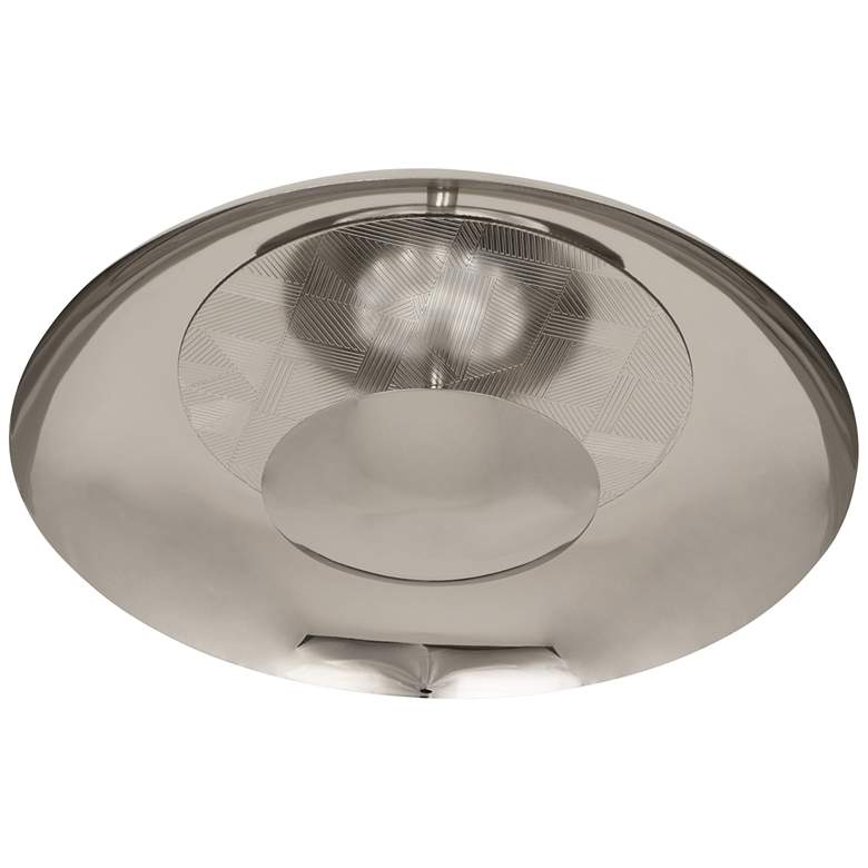 Image 1 Michael Berman Brut 17 3/4" Wide Polished Nickel LED Ceiling Light