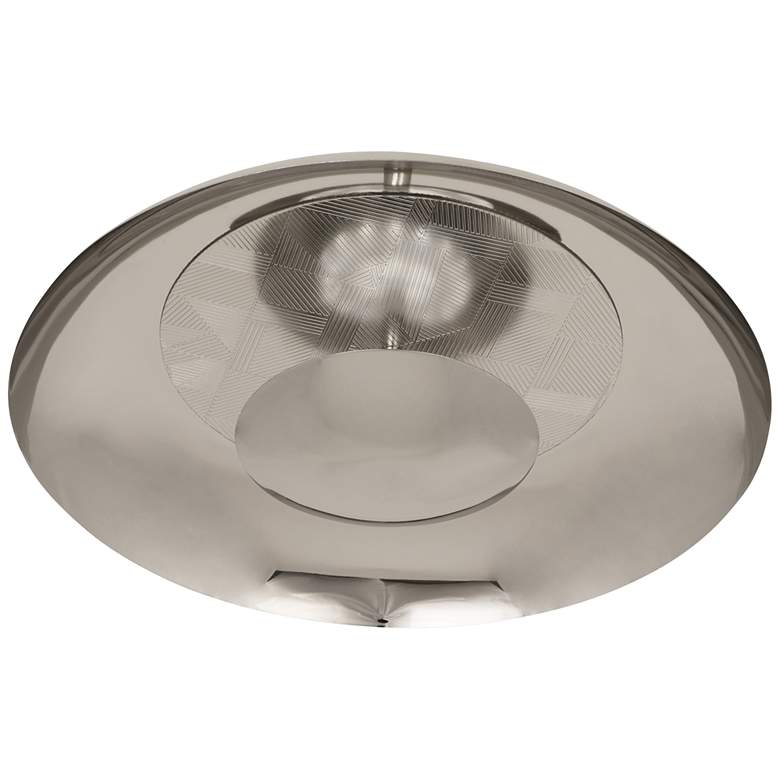 Image 1 Michael Berman Brut 17 3/4 inch Wide Polished Nickel LED Ceiling Light